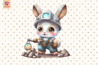 Worker Bunny Cute Animal Lovers