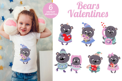 Valentines bears - SVG