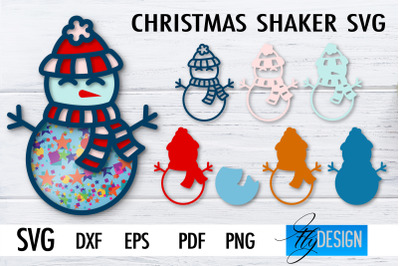 Christmas Shaker SVG | Christmas Paper Cut Design | Confetti SVG