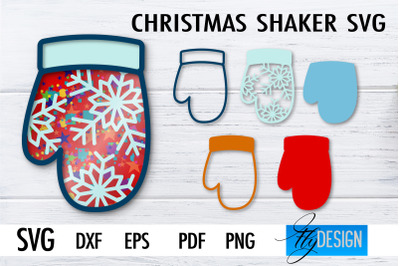 Christmas Shaker SVG | Christmas Paper Cut Design | Confetti SVG