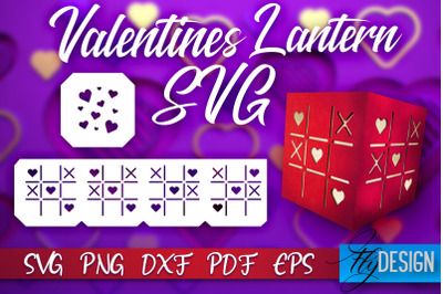 Valentines Day Lantern SVG | Paper Cut SVG | Love Design v.2