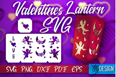 Valentines Day Lantern SVG | Paper Cut SVG | Love Design