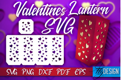 Valentines Day Lantern SVG | Paper Cut SVG | Love Design