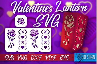 Valentines Day Lantern SVG | Paper Cut SVG | Love Design