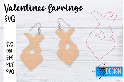 Valentines Earrings Laser Cut SVG | Earrings SVG Design | CNC Files