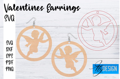 Valentines Earrings Laser Cut SVG | Earrings SVG Design | CNC Files