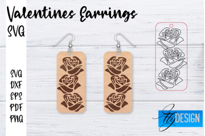 Valentines Earrings Laser Cut SVG | Earrings SVG Design | CNC Files