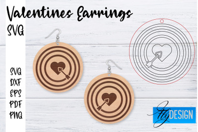 Valentines Earrings Laser Cut SVG | Earrings SVG Design | CNC Files