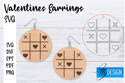 Valentines Earrings Laser Cut SVG | Earrings SVG Design | CNC Files