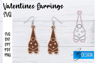 Valentines Earrings Laser Cut SVG | Earrings SVG Design | CNC Files