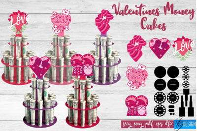 Valentines Day Money Cake SVG | Money Holder SVG Design | Gift SVG