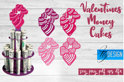 Valentines Day Money Cake SVG | Money Holder SVG Design | Gift SVG