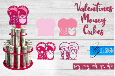 Valentines Day Money Cake SVG | Money Holder