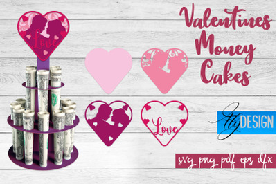 Valentines Day Money Cake SVG | Money Holder SVG Design | Gift SVG