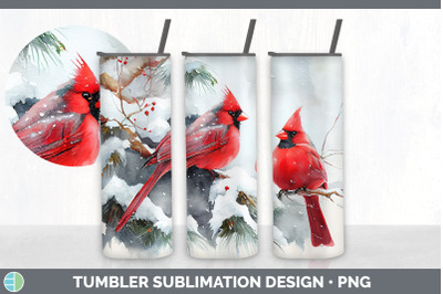 Christmas Cardinal Tumbler Sublimation Bundle