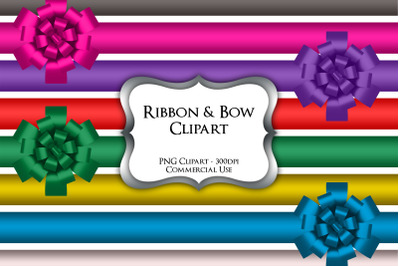 Ribbon &amp; Bow PNG Clipart Graphics