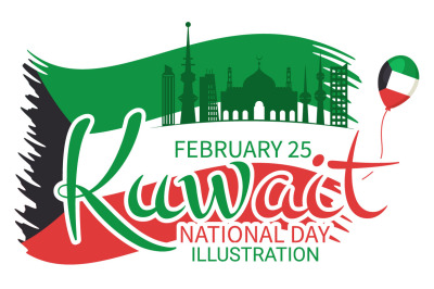 13 National Kuwait Day Illustration