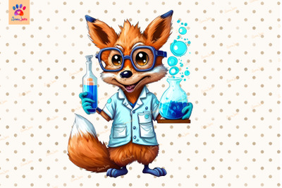 Chemist Fox Cute Animal Lover