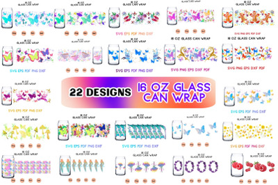22 Designs 16 oz Libby Glass Tumbler