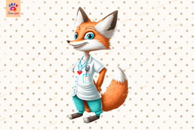 Nurse Fox Cute Animal Lover