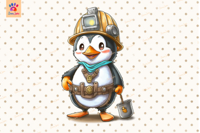 Miner Penguin Clipart Animals Lover
