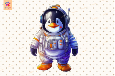 Astronaut Penguin Clipart Animal Lover