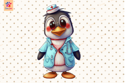 Nurse Penguin Clipart Animal Lover