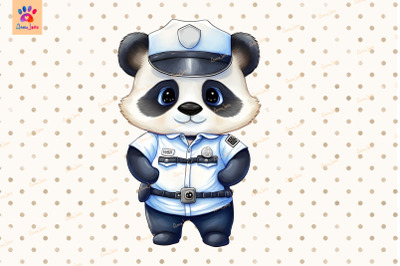 Police Panda Clipart Animal Lover