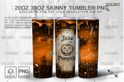 20oz Pumpkin Potion Skinny Tumbler, Sublimation Design PNG