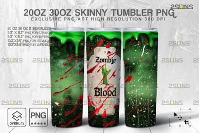 20oz Blood Potion Skinny Tumbler Design, Sublimation Design PNG