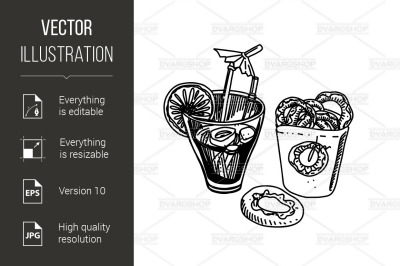 Coctail with Donuts