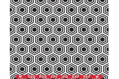 SVG Hexagons, Black Seamless pattern
