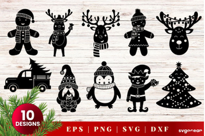 Christmas Svg Bundle | Ornament | Silhouettes Cut Files