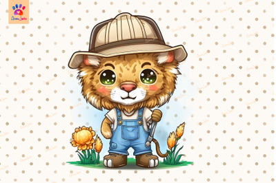 Farmer Lion Clipart Animal Lover