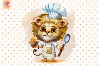 Chef Lion Clipart Animal Lover