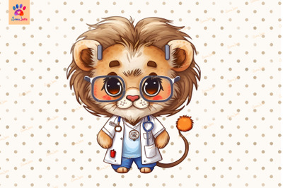 Doctor Lion Clipart Animal Lover