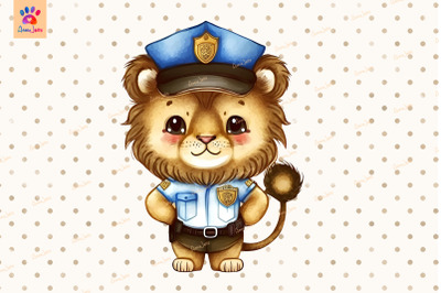 Police Lion Clipart Animal Lover