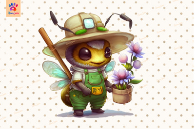 Gardener Bee Clipart Animal Lover