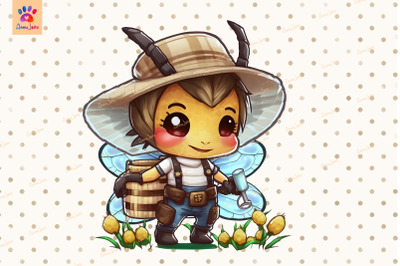 Farmer Bee Clipart Animal Lover