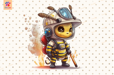 Firefighter Bee Clipart Animal Lover