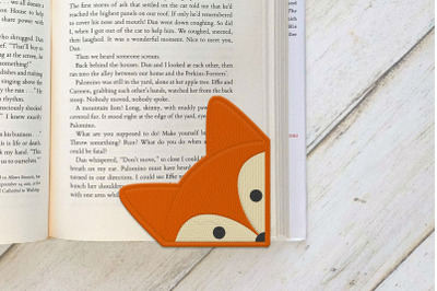 ITH Fox Face Corner Bookmark | Applique Embroidery