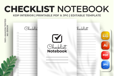 Checklist Notebook KDP Interior