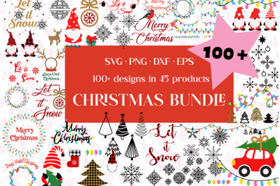 Christmas Bundle SVG 100 designs pack