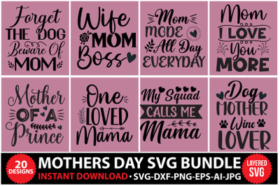 Mother&#039;s day SVG Bundle,Mom Svg Bundle, Hand Lettered Svg, Mother&#039;s Da