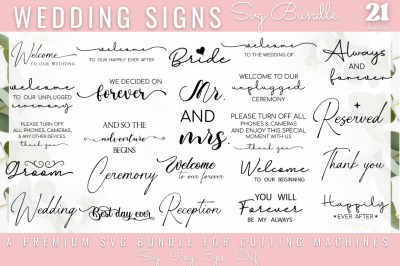 Wedding Sign SVG Bundle