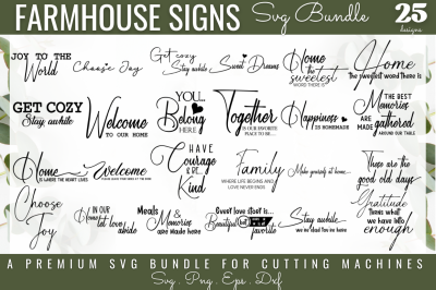 Farmhouse Sign SVG Bundle