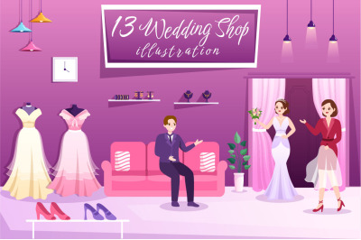 13 Wedding Shop Illustration