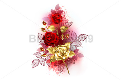 Small Bouquet of Jewelry Roses