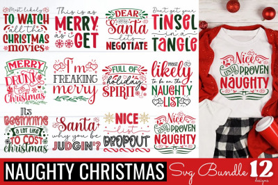 Naughty Christmas SVG Bundle