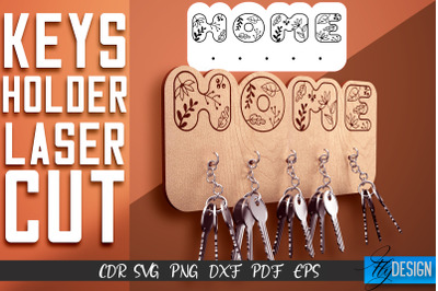 Keys Holder Laser Cut SVG | Keys Holder SVG Design | CNC Files